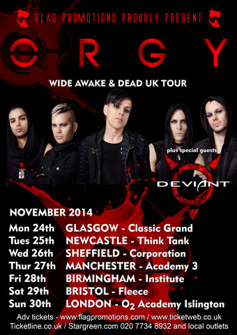 Orgy 2014 UK Tour Poster
